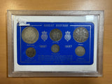 1887 British Type Set Halfcrown to Threepence - Victoria British Silver Coins