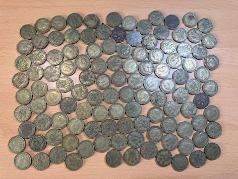 1946 Rare Date Brass Threepence Bulk Lot (118 Coins) - George VI Coins