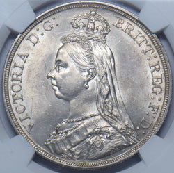 1887 Crown (NGC MS 62) - Victoria British Silver Coin - Superb