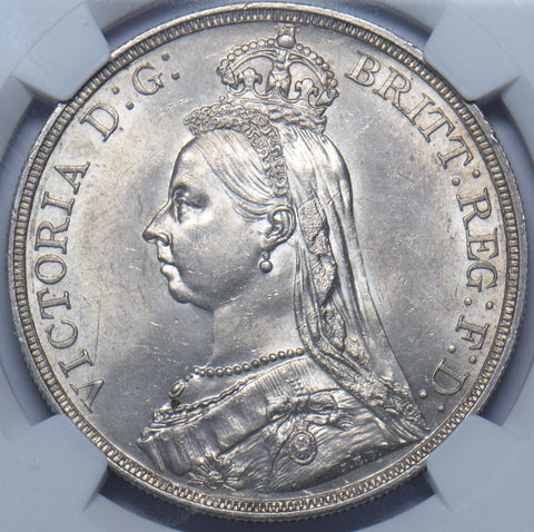 1887 Crown (NGC MS 62) - Victoria British Silver Coin - Superb
