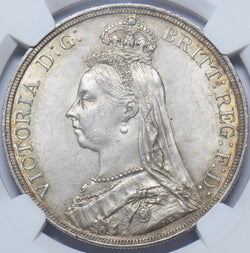 1887 Crown (NGC MS 61) - Victoria British Silver Coin - Superb