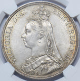 1887 Crown (NGC MS 61) - Victoria British Silver Coin - Superb