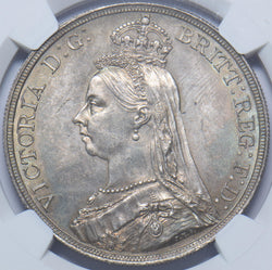 1887 Crown (NGC MS 62) - Victoria British Silver Coin - Superb