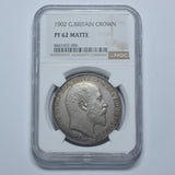 1902 Matt Proof Crown (NGC PF 62 Matte)- Edward VII British Silver Coin - Superb