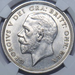 1928 Wreath Crown (NGC AU Details) - George V British Silver Coin - Very Nice