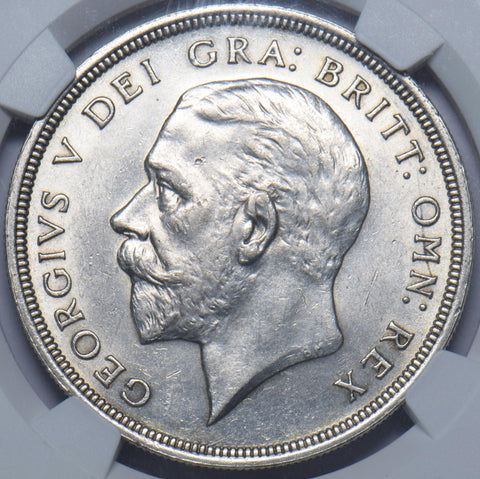 1928 Wreath Crown (NGC AU Details) - George V British Silver Coin - Very Nice