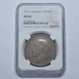 1932 Wreath Crown (NGC MS 62) - George V British Silver Coin - Superb