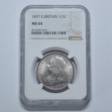 1897 Halfcrown (NGC MS 64) - Victoria British Silver Coin - Superb