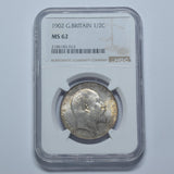 1902 Halfcrown (NGC MS 62) - Edward VII British Silver Coin - Superb