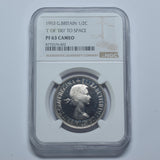 1953 Proof Halfcrown (I to Space PF 63 Cam) - Elizabeth II British Coin - Superb