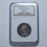 1887 Proof Florin (NGC PF 64) - Victoria British Silver Coin - Superb