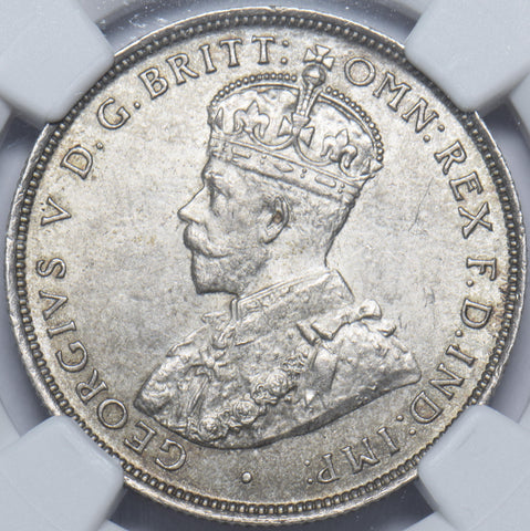 1911 Australia Florin (NGC MS 62) - George V Silver Coin - Superb