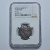 1551-3 Sixpence (NGC XF Details Bent) - Edward VI British Silver Hammered Coin - Nice