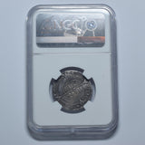 1551-3 Sixpence (NGC XF Details Bent) - Edward VI British Silver Hammered Coin - Nice