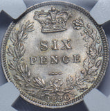 1886 Sixpence (NGC MS 63) - Victoria British Silver Coin - Superb