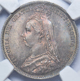 1892 Sixpence (NGC MS 63) - Victoria British Silver Coin - Superb