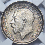 1911 Sixpence (NGC MS 63) - George V British Silver Coin - Superb