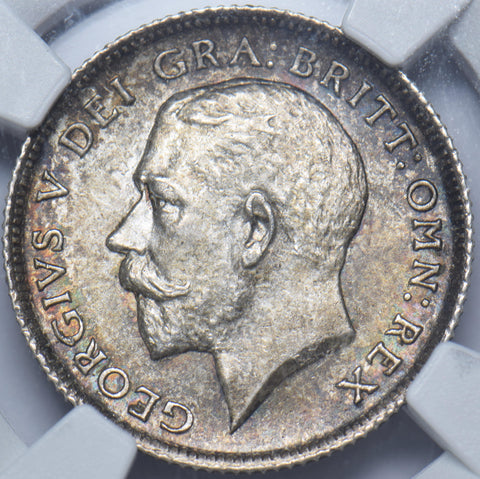 1911 Sixpence (NGC MS 63) - George V British Silver Coin - Superb