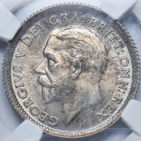 1926 Sixpence (NGC MS 64) - George V British Silver Coin - Superb