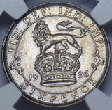 1926 Sixpence (NGC MS 64) - George V British Silver Coin - Superb