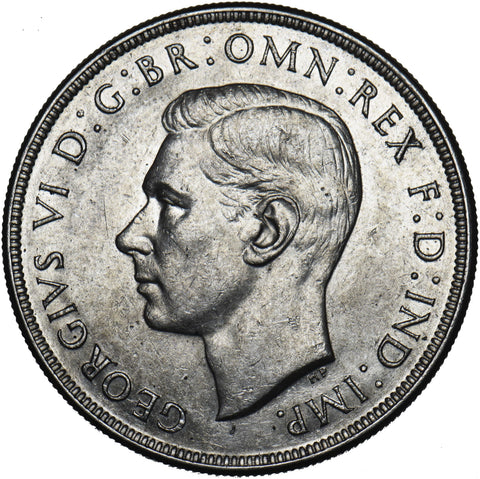1937 Australia Crown - George VI Silver Coin - Very Nice