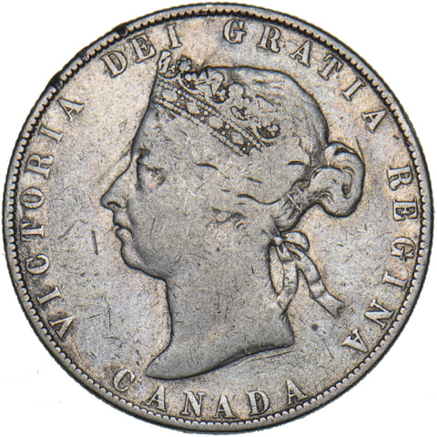 1898 Canada 50 Cents - Victoria Silver Coin