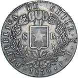 1839 Chile 8 Reales - Silver Coin - Nice