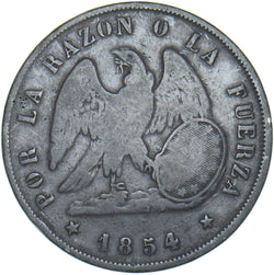 1854 Chile 1 Peso - Silver Coin