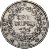 1835 East India Company 1 Rupee - William IV Silver Coin - Nice