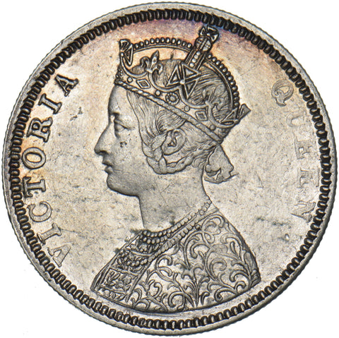 1874 India 1 Rupee - Victoria Silver Coin - Very Nice
