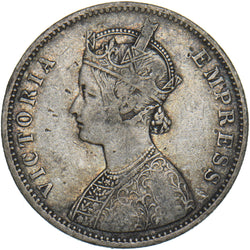 1878 India 1 Rupee - Victoria Silver Coin - Nice