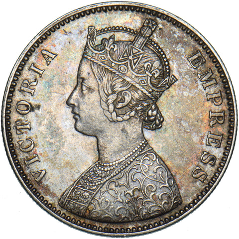 1882 India 1 Rupee - Victoria Silver Coin - Very Nice