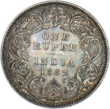 1882 India 1 Rupee - Victoria Silver Coin - Very Nice