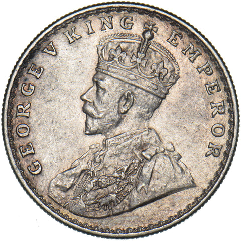 1917 India 1 Rupee - George V Silver Coin - Very Nice