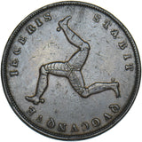 1839 Isle of Man Penny - Victoria Copper Coin - Nice