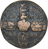 1690 Ireland Gunmoney Crown - James II Copper/Brass Coin