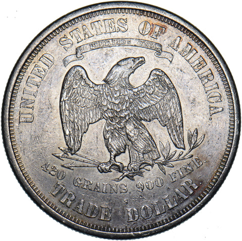 1874 USA Trade Dollar - Silver Coin - Very Nice