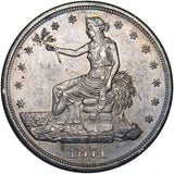 1874 USA Trade Dollar - Silver Coin - Very Nice