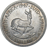 1947 South Africa 5 Shillings - George VI Silver Coin - Superb