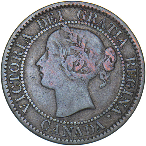 1859 Canada 1 Cent - Victoria Copper Coin - Nice