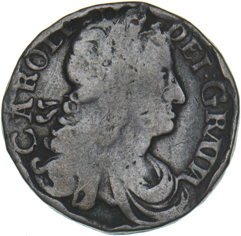 1681 Ireland Halfpenny - Charles II Copper Coin