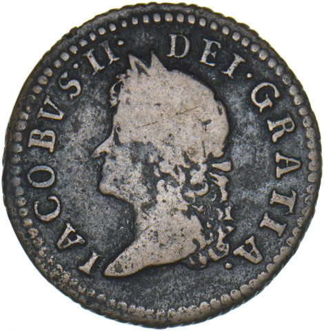 1690 (May) Ireland Gunmoney Shilling - James II Copper/Brass Coin