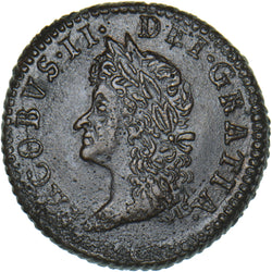 1690 (May) Ireland Gunmoney Shilling - James II Copper/Brass Coin - Very Nice