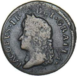 1690 (May) Ireland Gunmoney Shilling - James II Copper/Brass Coin