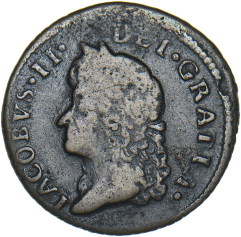 1690 (May) Ireland Gunmoney Shilling - James II Copper/Brass Coin
