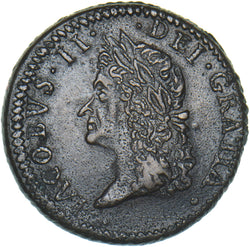 1690 (May) Ireland Gunmoney Shilling - James II Copper/Brass Coin - Very Nice