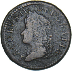 1690 (May) Ireland Gunmoney Shilling - James II Copper/Brass Coin