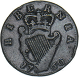 1760 Ireland Farthing - George III Copper Coin