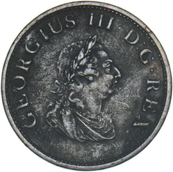 1805 Ireland Halfpenny - George III Copper Coin - Nice