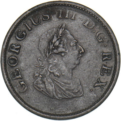 1805 Ireland Halfpenny - George III Copper Coin - Nice